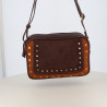 Sac Fushia marron clouté